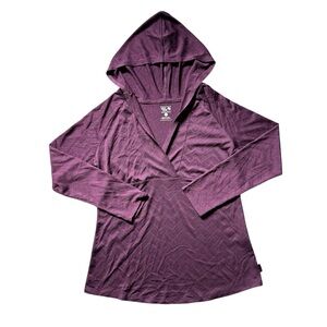 Mountain Hardwear Hooded V Neck Top Purple Large Women’s